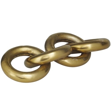 Deco 79 Gold Aluminum Chain Sculpture for Modern Homes