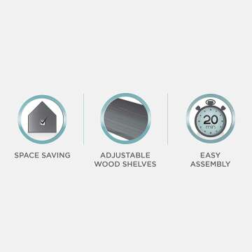 Zenna Home Cottage Linen Tower - 5-Tier Storage