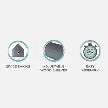 Zenna Home Cottage Linen Tower - 5-Tier Storage