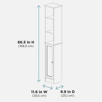 Zenna Home Cottage Linen Tower - 5-Tier Storage
