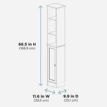Zenna Home Cottage Linen Tower - 5-Tier Storage