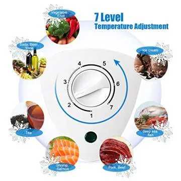 Chest Freezer Small Deep Freezer 3.5 Cu.Ft Mini White Free-Standing Top Door Freezer Adjustable 7 Thermostat and Removable Basket Open Deep Freezer Energy Saving Apartment Kitchen Business