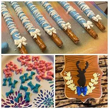 YunKo W0770 8 Mini Bows Silicone Fondant Molds Sugar Candy Cake Pop Bow Craft Molds DIY Cake Decorating