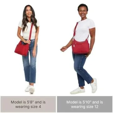 Baggallini Womens Securtex® Anti-theft Free Time Crossbody Bag Cross Body, Black