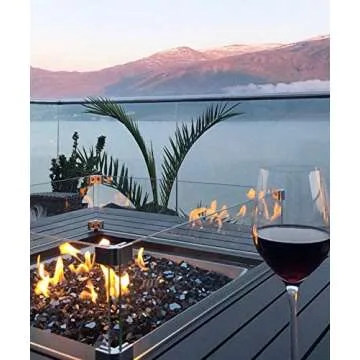 NUPICK 20lb Reflective Fire Glass for Fire Pits