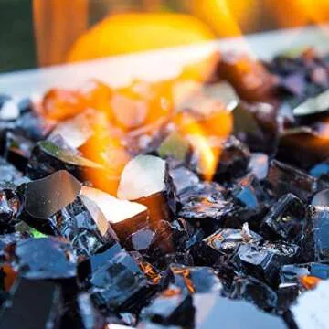 NUPICK 20lb Reflective Fire Glass for Fire Pits
