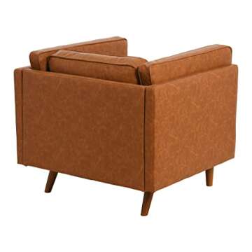 Creative Co-Op Atley High Sided Armchair in Vegan Leather