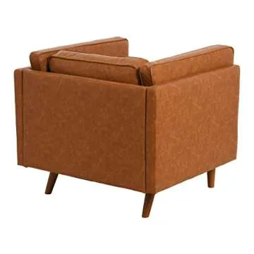 Creative Co-Op Atley High Sided Armchair in Vegan Leather