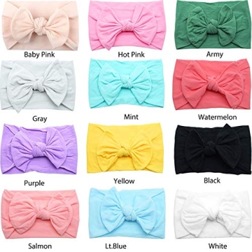 CÉLLOT Super Stretchy Knot Headbands for Baby Girls