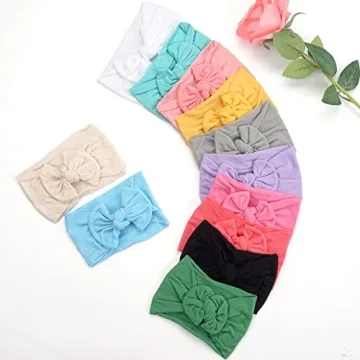 CÉLLOT Super Stretchy Knot Headbands for Baby Girls