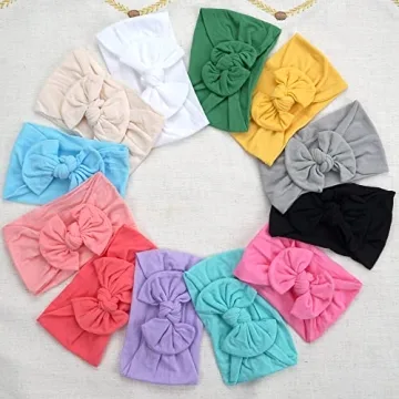 CÉLLOT Super Stretchy Knot Headbands for Baby Girls