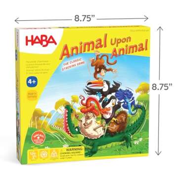 HABA Animal Upon Animal - Classic Wooden Stacking Game Fun for The Whole Family (Made in Germany)