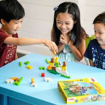 HABA Animal Upon Animal - Classic Wooden Stacking Game Fun for The Whole Family (Made in Germany)
