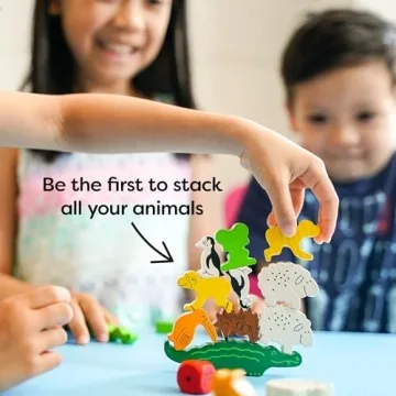 HABA Animal Upon Animal - Classic Wooden Stacking Game Fun for The Whole Family (Made in Germany)