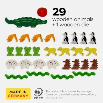 HABA Animal Upon Animal - Classic Wooden Stacking Game Fun for The Whole Family (Made in Germany)