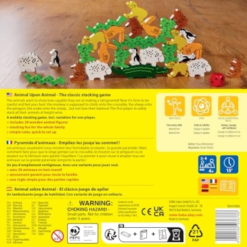 HABA Animal Upon Animal - Classic Wooden Stacking Game Fun for The Whole Family (Made in Germany)