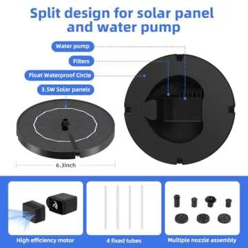 Fulsren Solar Fountain for Bird Bath Eco-Friendly Water Feature