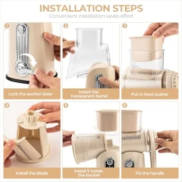 SUSTEAS Rotary Cheese Grater - Efficient Kitchen Tool