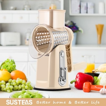 SUSTEAS Rotary Cheese Grater - Efficient Kitchen Tool