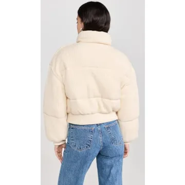 [BLANKNYC] Women's Cream Pie Bomber Jacket Stylish Layering