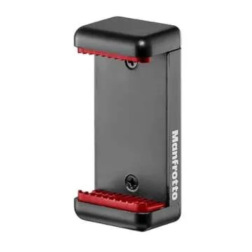 Manfrotto Mini Tripod with Universal Smartphone Clamp, Made in Italy, for iPhone with or Without Case, CSC, Vlogging, Videography, MKPIXICLMII-BK,Black