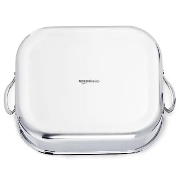 Durable Stainless Steel Roasting Pan with V-Rack
