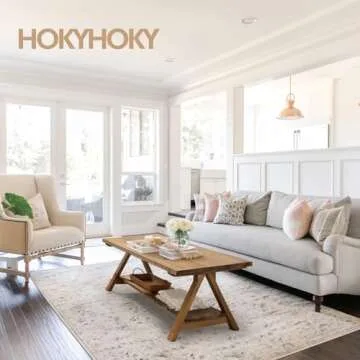 HOKYHOKY Solid Wood Rustic Coffee Table for Living Room