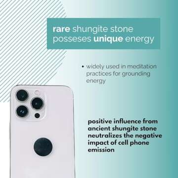 Shungite Stickers for Cell Phone Protection | 10 Pack