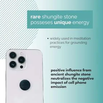 Shungite Stickers for Cell Phone Protection | 10 Pack