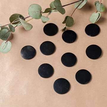 Shungite Stickers for Cell Phone Protection | 10 Pack