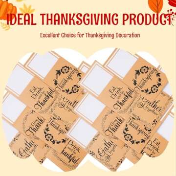 JOYIN 36 PCS Thanksgivng Turkey Cutlery Holders, Gold Foil Utensil Holders for Autumn Fall Party, Dinner Table Decor,Thanksgiving Party Favors,Thanksgiving Decorations,Thanksgiving Disposable Utensils