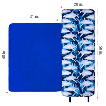 Wildkin Nap Mat with Pillow for Kids - Travel Friendly