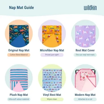 Wildkin Nap Mat with Pillow for Kids - Travel Friendly