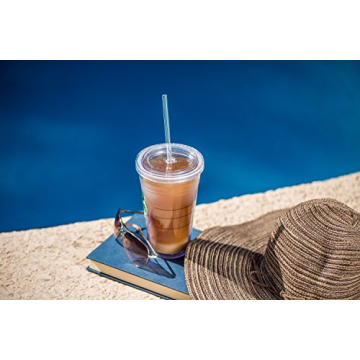 Hummingbird Glass Straws Eco-Friendly 4-Pack for Drinks