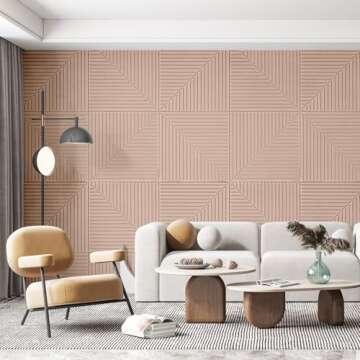 Art3d 6-Pack Self-Adhesive Acoustic Wall Panels for Home Décor