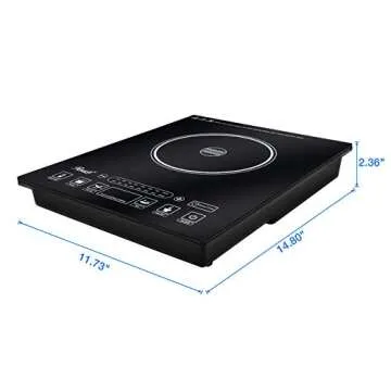 Rosewill Induction Cooker 1800 Watt, 5 Pre-Programmed Induction Cooktop, Electric Burner with Stainless Steel Pot 10" 3.5 QT 18-8, RHAI-15001