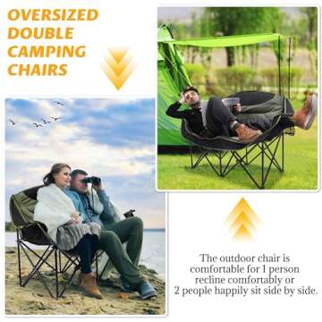 UBALANCE Double Camping Chair | Two Person Camp Chair