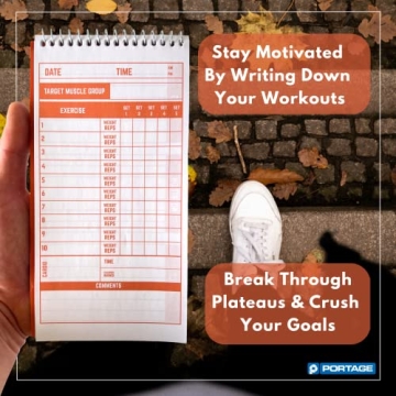 Compact Portage Fitness & Workout Notebook for All