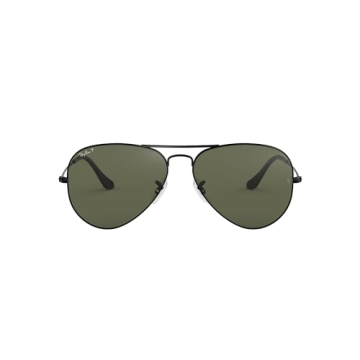 Ray-Ban RB3025 Classic Aviator Sunglasses, Black/Polarized