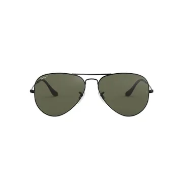 Ray-Ban RB3025 Classic Aviator Sunglasses, Black/Polarized