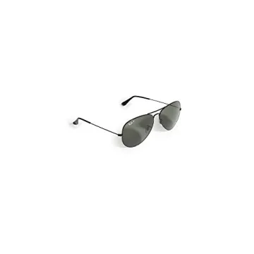 Ray-Ban RB3025 Classic Aviator Sunglasses, Black/Polarized