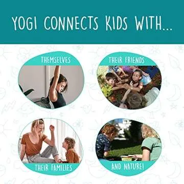 YOGi FUN Kids Yoga Cards Kit with Illustrations, Rhyming Poems, Birthday Activity and 2 DIY Dice
