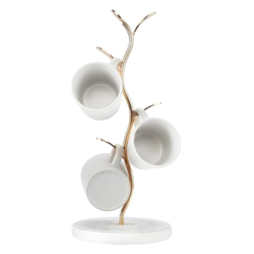Coffee Mug Holder,Mug Rack Countertop,Leaf Shaped Mug Tree for Counter,Coffee Tea Cup Mug Holder Sta...