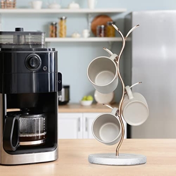 Elegant Leaf-Shaped Coffee Mug Holder for Kitchen