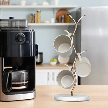 Elegant Leaf-Shaped Coffee Mug Holder for Kitchen