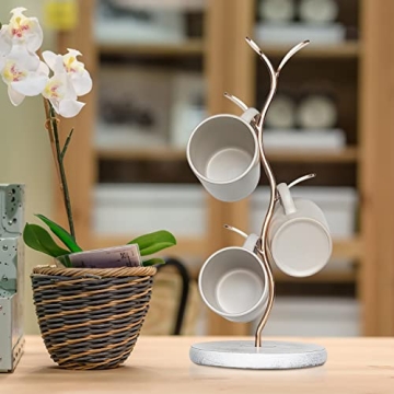 Elegant Leaf-Shaped Coffee Mug Holder for Kitchen