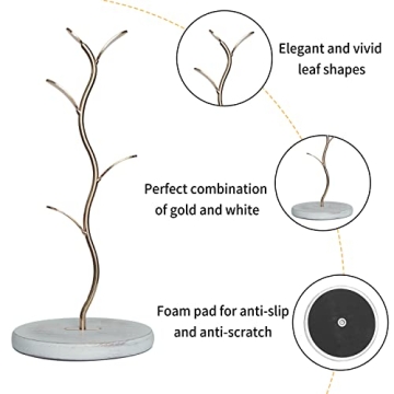 Elegant Leaf-Shaped Coffee Mug Holder for Kitchen