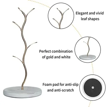 Elegant Leaf-Shaped Coffee Mug Holder for Kitchen