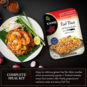KA-ME Quick Thai Rice Noodles Meal Kit, Pack of 6