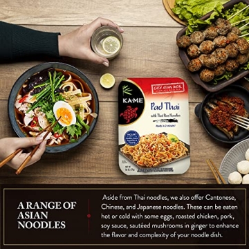 KA-ME Quick Thai Rice Noodles Meal Kit, Pack of 6